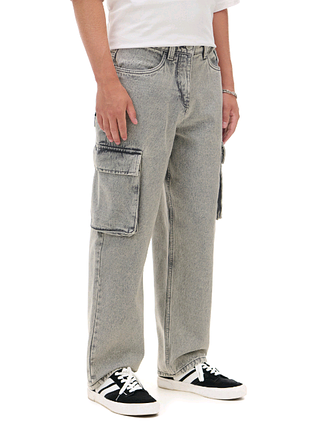 Джинсы cropp cargo wide leg  1391z-09j р. 32/32 light grey