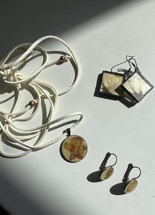 Лот винтажной бижутерии серьги/подвески