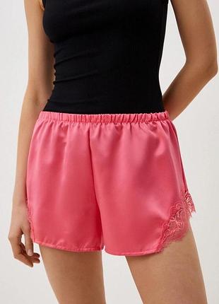 Піжама tezenis, шорти атласні з мереживом