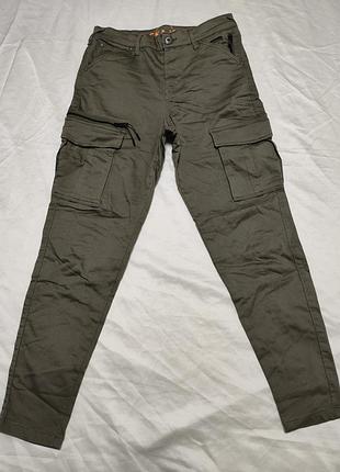 Зауженные брюки карго jack &jones