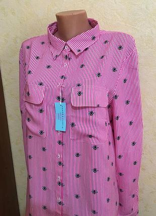 -рубашка-шалена бджилка ( вискоза)- на высокий рост-hawes&curtis