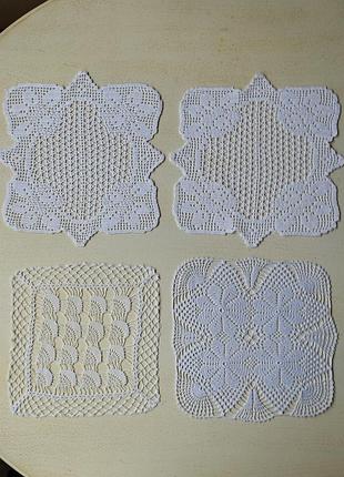 Винтаж🤩👌🤍старинные кружевные салфетки, 22-25, ручной работы😍👍🤍