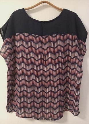 Лёгкая летняя блузка прямого покроя papaya р.14[48-50-52].