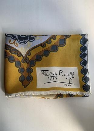 Винтажный шелковый шарф  maggy rouff paris