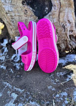 Crocs crocband sandal candy/pink рожеві сандалі крокси с7 с8 с9 с10 с11 с12 с12 j1 j2 j3