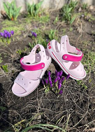 Crocs crocband sandal barely pink сандалі крокс босоніжки с7 с8 с9 с10 с11 с12 с12 j1 j2 j3