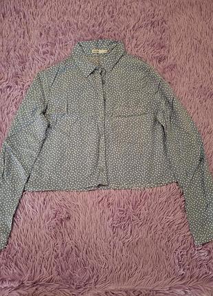 Укороченная рубашка рубашка cropp xs