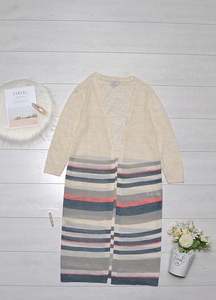 Стильний кардиган в полоску linen blend by monsoon.