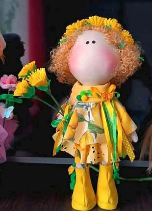 Інтерєрна лялька ручної роботи  зріст 35 см