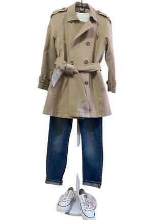 Женский укороченный трендовый тренч massimo dutti р l