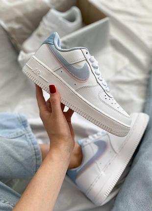 Кроссовки nike air force white/blue/pink
