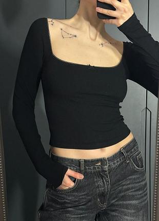 Лонгслів з бантиком s-m