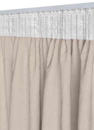 Шикарные бархатные бежево - песочного цвета шторы  2х140x3004 фото