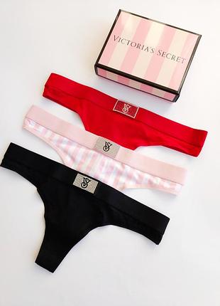 Набор стрингов виктория сикрет victoria's secret оригинал