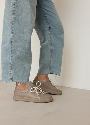 Кожаные женские кроссовки 36-41р