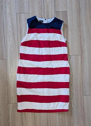 Брендовое платье, сарафан из льна в полоску hobbs