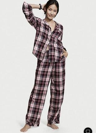 Пижама в клетку с брюками victoria’s secret