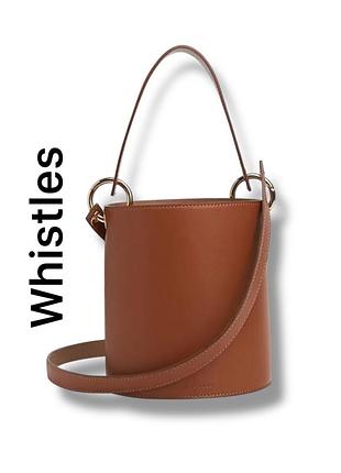 Сумка бочонок whistles з натуральної шкіри bucket bag