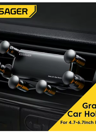 Essager автомобільний гравітаційний тримач для телефону із затискачем на вентиляційний отвір origina