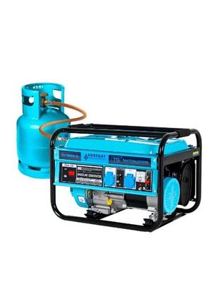 Двопаливний генератор,бензин+газ, thunder t-7000-ga 2.8 квт — 3.1 квт lpg/бензин
