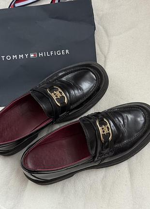 Лоферы tommy hilfiger кожаные оригинал