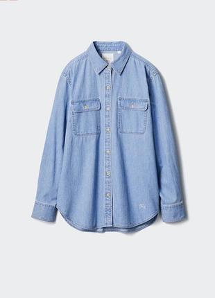 Джинсова рубашка uniqlo jw anderson