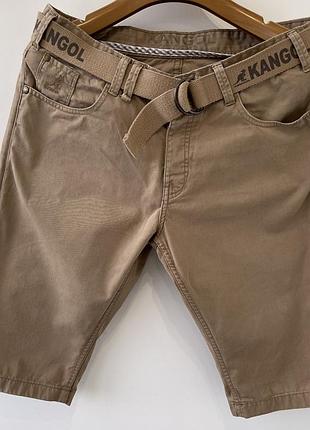 Шорти чоловічі kangol chino shorts l 34 cotton з ременем