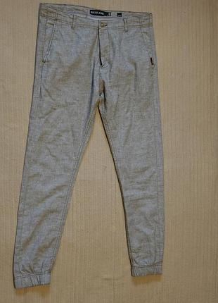 Отменные меланжевые серые смесовые неформальные брюки джоггеры indicode jeans дания  m