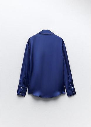 Атласная рубашка zara
