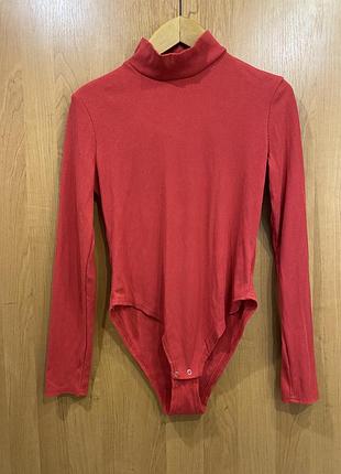 Водолазка боди красная