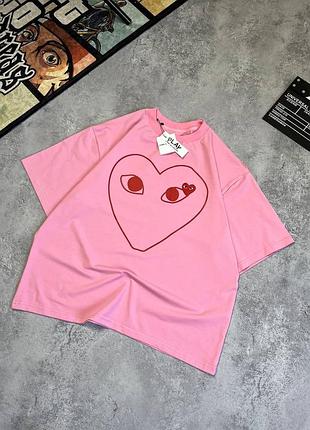 Рожева футболка comme des garcons