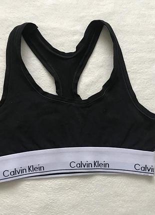 Хлопковый топ, кроп-топ calvin klein, р.xs-s