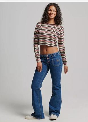 Лонгслив укороченный в полоску, хорошее состояние без нюансов