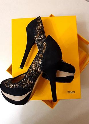 Кружевные туфли fendi оригинал