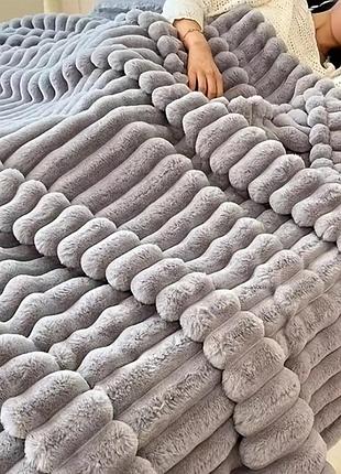 Мʼякий сірий плід, покривало, 150х200см