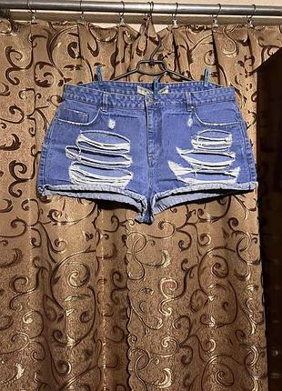 Джинсовые шорты рванки denim co 20р.