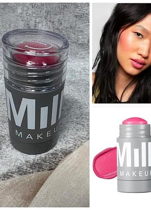 Кремовые румяна помада для губ milk makeup lip + colourpop mauvin up оттенок rally