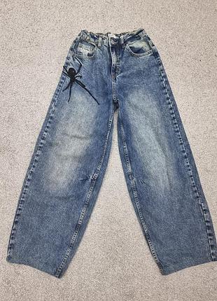 Сттлтные джинсы baggy house девочке подростку 150- 152 см