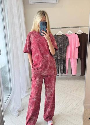Костюм двонитка футболка в штани