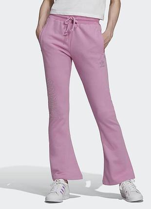 Рожеві штани adidas кльошні оригінал