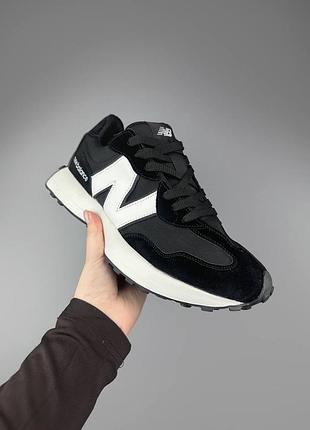 New balance 327 black white 4