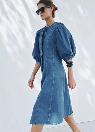 Варена блакитна сукня жіноча джинсова zara new