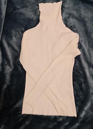 Гольф белый в рубчик