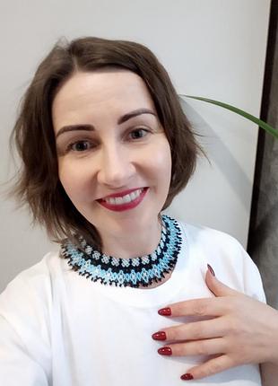 Силка черно - голубая