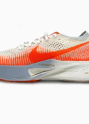 Мужские кроссовки nike air zoomx vaporfly 3 orange white найк оранжевого с белым цветами