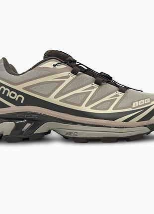 Мужские кроссовки salomon xt-6 brown саломон коричневого цвета