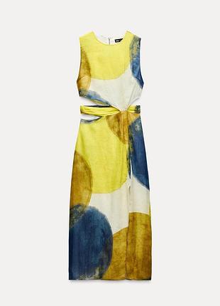 Стильна трендова сукня zara art collection з тонкого шовку