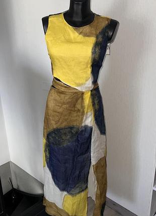 Стильна трендова сукня zara art collection з тонкого шовку