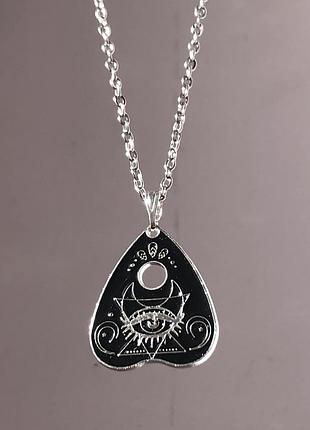 Вказівка віджа вказівник уїджа з оком око ланцюжок із підвіскою кулоном ланцюг на шию y2k жіночий сріблястий типу срібний срібло