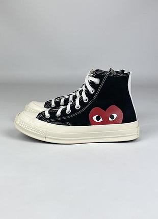 Кроссовки / кеды converse x play comme des garcons mid оригинал черные высокие размер 37.5 - 38